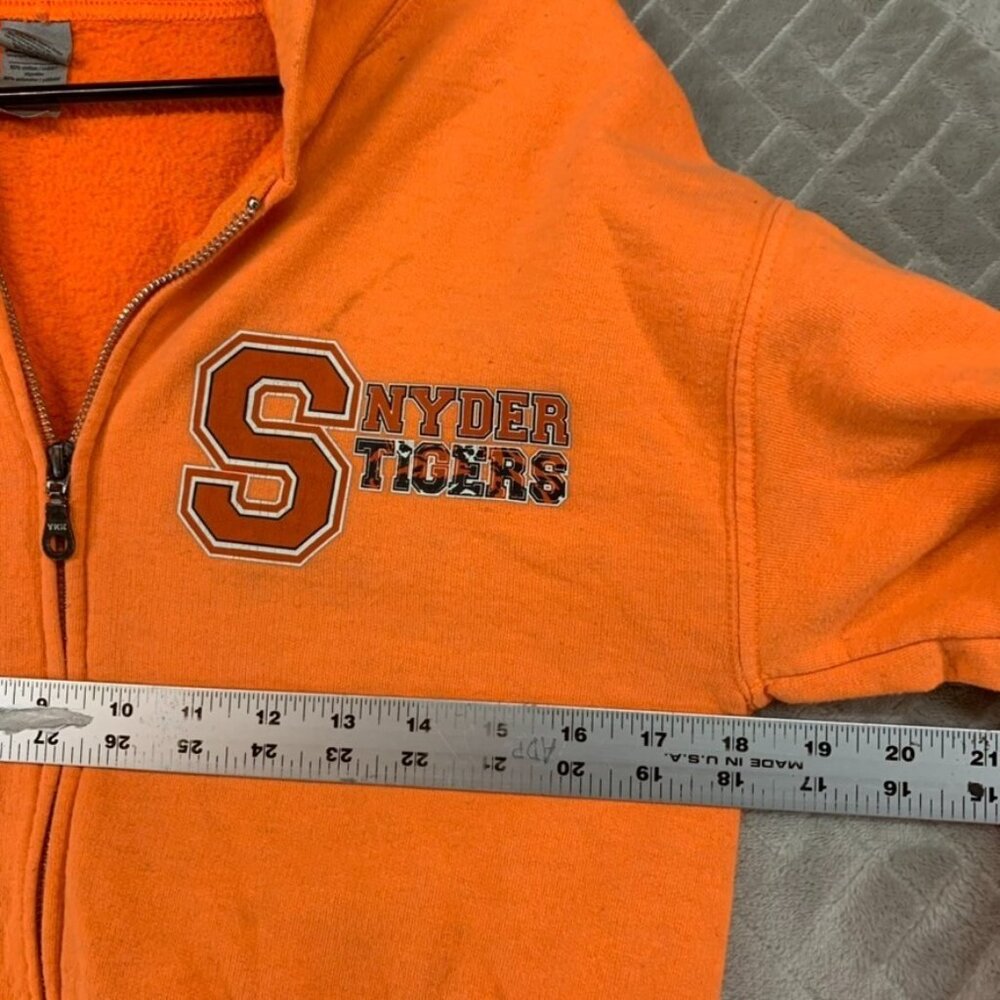Snyder Tigers Adult Small Team Hoodie Sweatshirt Orange Jersey City Zip Up - Picture 8 of 15
